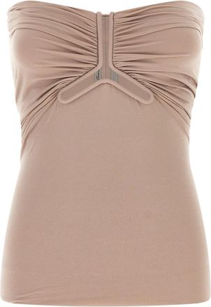 Rick Owens Pink Solid Strapless Top