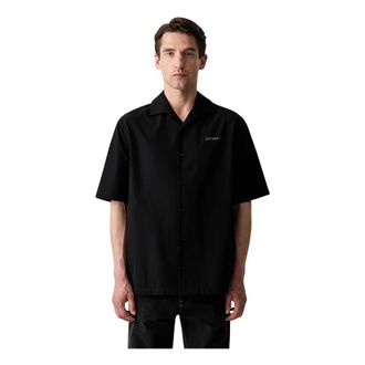 Off-white Metal Arrow Bowling Shirt - Heren - Overhemden - Zwart - Maat: M Katoen