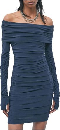 Patrizia Pepe Mini Abito Drappeggiato - - Dresses - Donna - Blu - XS