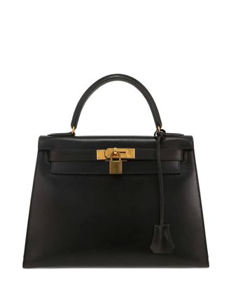 Hermès Kelly 28 Sellier two-way handbag - women - Leather - One Size - Black