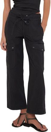 Free People Park Ave Cotton Cargo Pants in Black at Nordstrom, Size X-Small