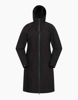 Mountain Warehouse Womens Mountain Warehouse Womens/Ladies Hilltop Extra Long Waterproof Jacket - Black - Size: 20