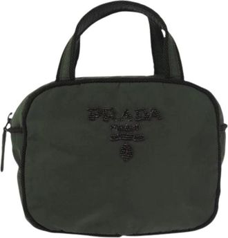 Prada Pre-owned Nylon Mini Bag - Dames - Vintage Mini Tas - Groen - ONE Size - Nylon - Vintage
