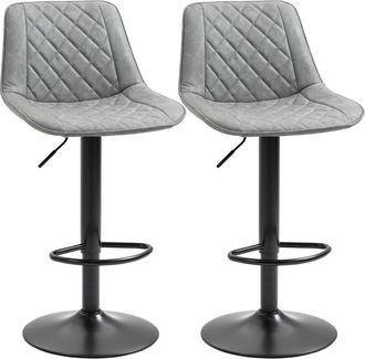 HOMCOM Taburetes de bar 46.5x51x106 cm gris