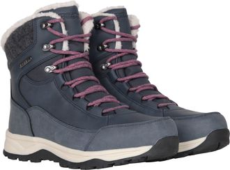 Mountain Warehouse Tundra Womens Snow Boots Sherpa Fleece Lined Waterproof Winter Shoes Navy - Size UK 7