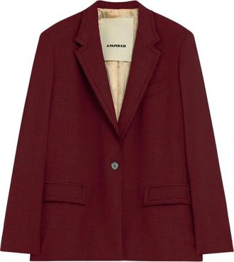 A Paper Kid Mujer, Chaquetas, Rojo, Talla: S