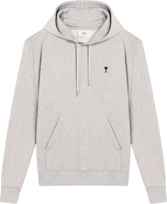 Ami Sweaters - Heren - Hoodies - Grijs - L - Katoen - Hoodies & sweatvesten