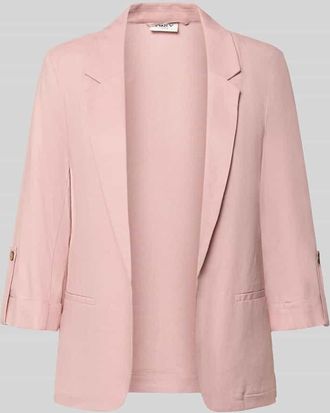 Only Relaxed Fit Blazer aus Viskose-Leinen-Mix Modell GOA in Hellrosa, Gr&ouml;&szlig;e 34