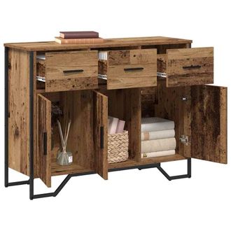 Berkfield Home Sideboard Old Wood Oak 97x32.5x74.5 cm Engineered Wood in Brown