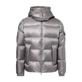 Moncler Grey Puffer Jacket with Padded Details - male - Moncler - Down Jackets - Gray - 2XL - Jackets