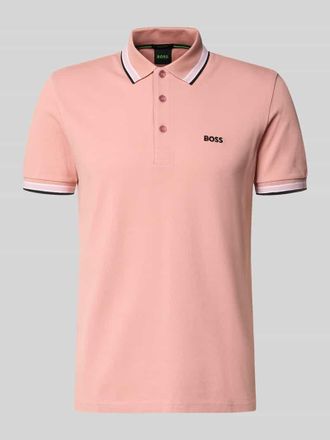 HUGO BOSS Regular Fit Poloshirt aus reiner Baumwolle Modell PADDY in Pink, Gr&ouml;&szlig;e XXXL