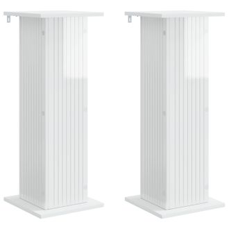 vidaXL Soporte De Plantas 2 Pcs Brillante 30,5 X 30 X 80,5 Cm Vidaxl