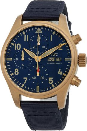 IWC Pre-owned IWC Pilots Chronograph Automatic Blue Dial Mens Watch IW388109