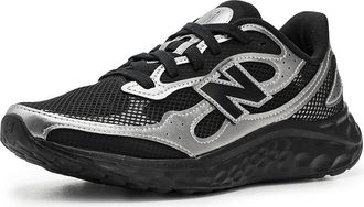 New Balance Fresh Foam Arishi v4 Womens Shoes Black/Dark Silver Metallic/Sea Salt : 10.5 B - Medium, Textile/Synthetic