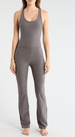 Beyond Yoga All Around Space Dye Flare Leg Jumpsuit in Soft Umber Heather at Nordstrom Rack, Size X-Large