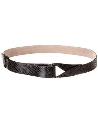 Brunello Cucinelli Python-Embossed Leather Belt
