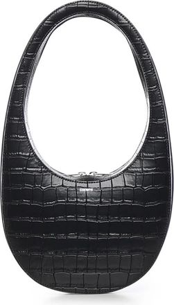 Coperni Croco Swipe Bag - Dames - Handtassen - Zwart - ONE Size - Leer - Tassen