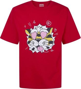 Kenzo Tops, Heren, Rood, M, T-Shirts