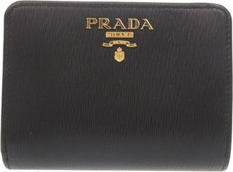 Prada Black Leather Wallet (Bi-Fold) (Pre-Owned)