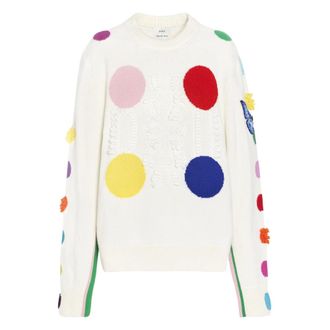 Barrie Jersey Damien Hirst Spots - Knitwear - Mujer - Blanco - S