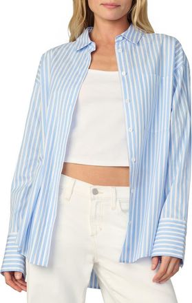 Joe's The Boyfriend Button Down Top in Blue/White Stripe at Nordstrom Rack, Size X-Large