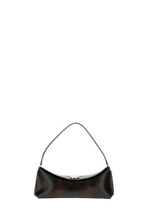 Jacquemus Python-Effect Leather Shoulder Bag With Engraved Snap Button