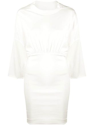 Rick Owens Tommy cinched-waist dress - women - Cotton - S - White