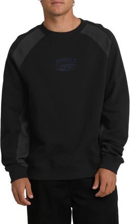 Billabong Bad Dog Embroidered Sweatshirt in Black at Nordstrom, Size Medium
