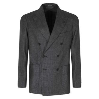 Tagliatore Heren, Jassen, Grijs, Maat: 2XL Wol