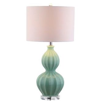 Jonathan Y Designs Faye 28 Glass LED Table Lamp, Seafoam Green at Nordstrom