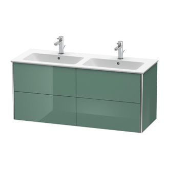Duravit Duravit Xsquare Vanity Unit Unitario De Pared 128.0 X 47.8 Cm, 4 Cajones, Para Lavabo Me De Starck 233613, Color (frente/cuerpo): Jade Laca Alto Brill