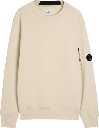C.P. Company Logo Cotton Sweatshirt - Beige - XL