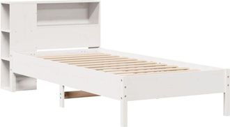 vidaXL Bookcase Bed without Mattress White 90x190 cm Single Solid Wood Pine Vidaxl