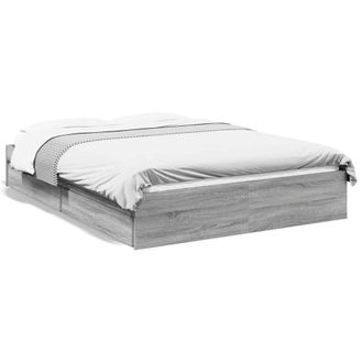 Berkfield Home Bed Frame with Drawers without Mattress Grey Sonoma 140x200 cm