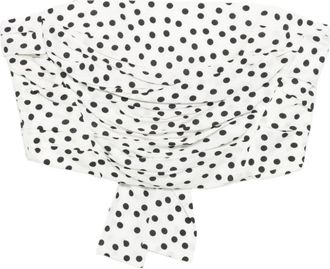 Philosophy di Lorenzo Serafini 1002 Top Corto Bianco Pois - Dames - Tops zonder mouwen - Wit - S - Tops