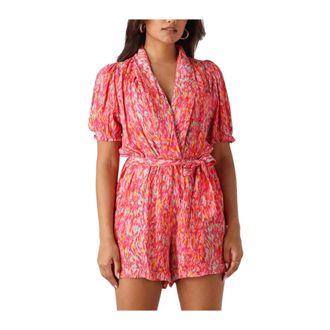 Notre-V Dames, Jumpsuits & Playsuits, Veelkleurig, Maat: 2XL Denim