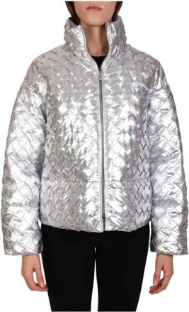 Emporio Armani Jack met volledige ritssluiting in geweven technische stof - Dames - Winterjassen - Grijs - L - Polyester - Jassen
