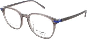 MOREL Mens 40106N Round Eyeglasses In Grey/ Blue