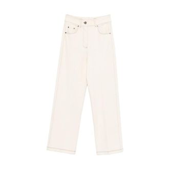Max Mara Dames, Jeans, Wit, Maat: M Denim