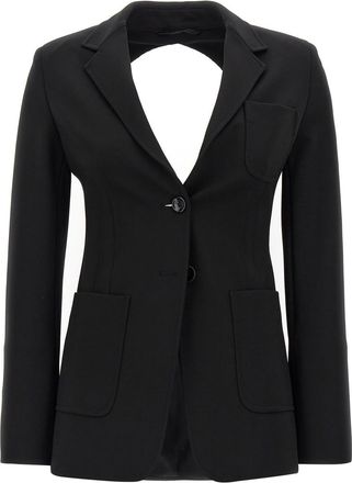 Max Mara Black Notched Lapel Blazer