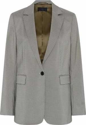 C.Ro Petit Check Blazer met lange mouwen - Dames - Blazers - Grijs - XL - Polyester - Jassen