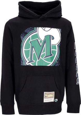 Mitchell & Ness NBA Big Face Hoodie Zwart - Heren - Hoodies - Zwart - S - Katoen - Hoodies & sweatvesten