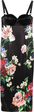 Dolce & Gabbana Chemisier midi a fiori - Nero