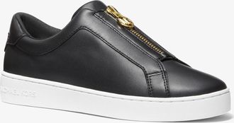 Michael Kors Keaton Leather Zip-Up Sneaker