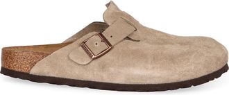 Birkenstock Suede Muiltjes met Ronde Neus - Heren - Slip ons - Bruin - 44 EU - Schoenen