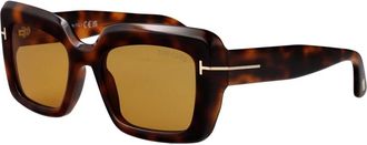 Tom Ford Leila-02 Zonnebril - Dames - Zonnebrillen - Bruin - 52 MM - Accessoires