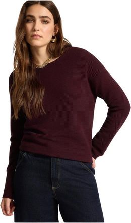 Elena Miro Pullover M054Z0 - Dames - Ronde hals truien - Paars - M - Truien & Vesten