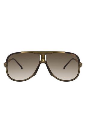 Carrera 64mm Gradient Oversize Aviator Sunglasses in Brown/Brown Sf at Nordstrom
