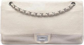 Chanel Pre-owned Vintage Flap Shoulder Bag - Dames - Vintage Schoudertas - Wit - ONE Size - Leer - Vintage