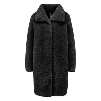 Bomboogie Cappotto Monopetto in Due Materiali - - Coats - Donna - Nero - 2XL